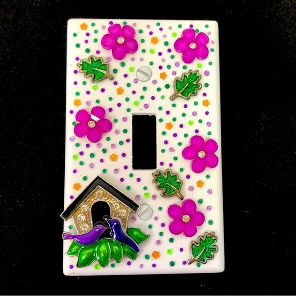 💕2/$25💕 Birdhouse Light Switch Plate Cover Handcrafted - Picture 1 of 1